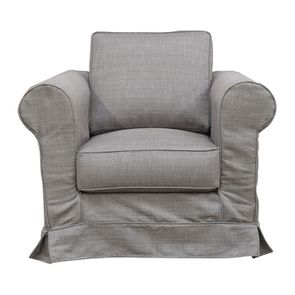 Housse pour fauteuil en tissu gris - Crowson