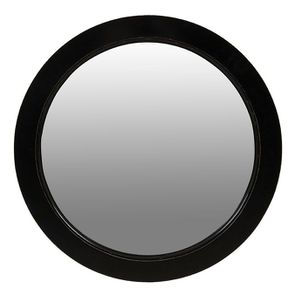 Miroir rond noir graphite en bois D75 cm