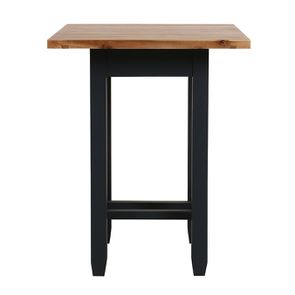 Table haute noire carrée en pin 2 à 4 personnes - Brocante