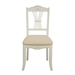 Chaise en bois blanc et tissu - Lubéron