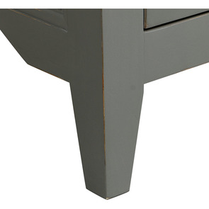 Table basse rectangulaire en pin massif gris clair vieilli - Esquisse