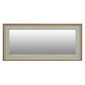 Grand miroir rectangulaire en pin gris plume et contour en frêne massif - Esquisse
