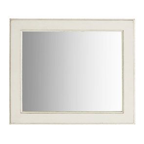 Miroir rectangulaire en bois blanc polaire
