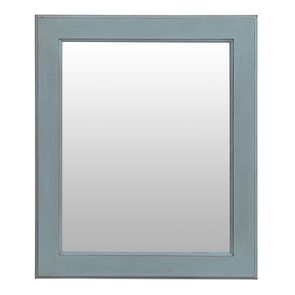 Miroir rectangulaire en bois nuage de bleu patiné