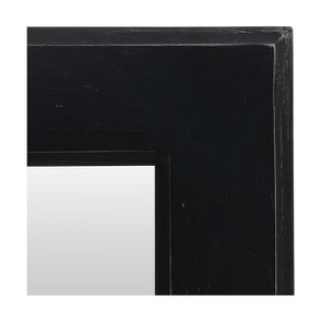 Miroir rectangulaire en bois noir graphite patiné