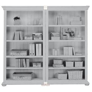 Set de jonction pour bibliothèques modulables en bois blanc - Harmonie