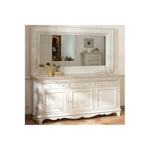 Miroir rectangulaire blanc en bois - Harmonie