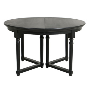 Table ronde extensible en bois noir pour 6 à 10 personnes - Harmonie