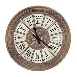 Horloge ronde en bois