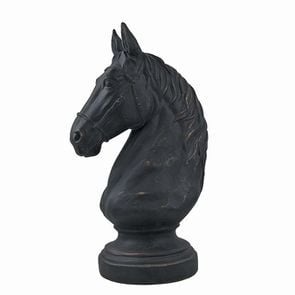 Statue cavalier noir
