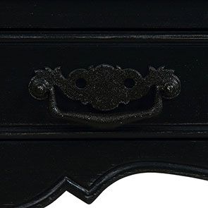 Bureau 2 tiroirs en bois noir - Romance
