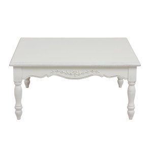 Table basse carrée blanche en bois - Romance