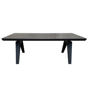 Table rectangulaire en chêne noir ébène 8 à 10 personnes - Ressources
