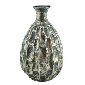 Vase décoratif en métal martelé