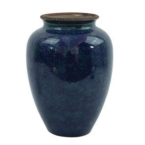 Vase décoratif en céramique bleu à motif