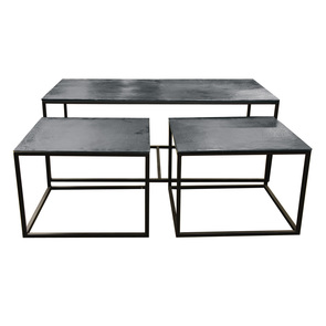 Set de 3 tables gigognes rectangulaires et carrées - Factory