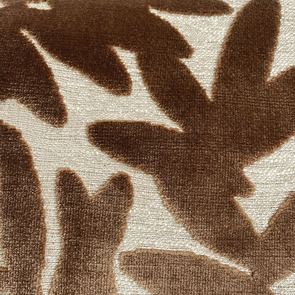 Housse de coussin marron motif feuillage 40x65 cm - Visuel n°5