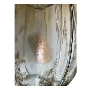 Vase gris en verre h 30 cm