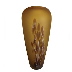 Vase rétro orange h 36 cm