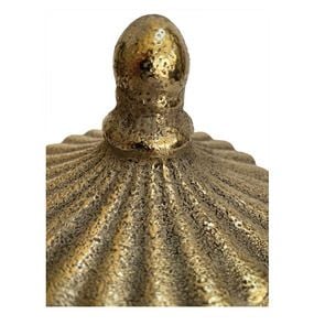 Bonbonnière dorée en céramique avec couvercle 18 cm