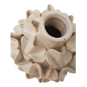 Vase blanc en céramique fleurs 15 cm