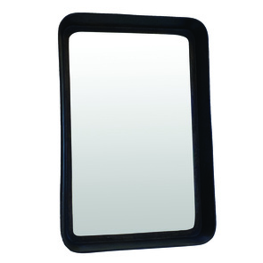 Miroir rectangulaire style industriel en aluminum brossé (92x63 cm)