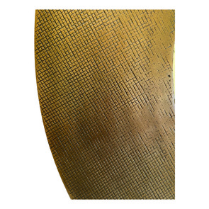 Miroir rond en aluminium effet doré vieilli (diamètre 89 cm)