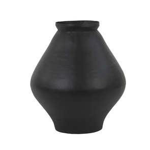Vase en métal noir mat H38 cm