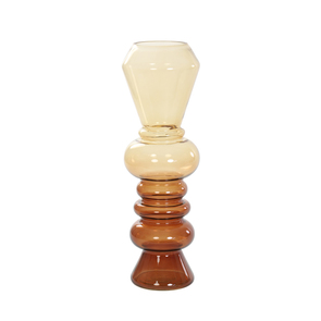 Vase verre brun H44.5 cm