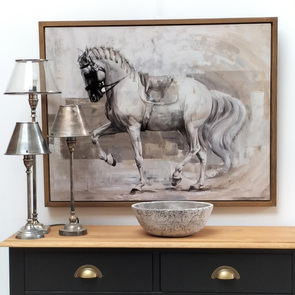 Tableau à l'huile cheval (67,50 x 84,50 cm)