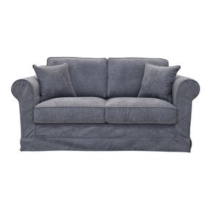 Canapé 2 places en tissu gris foncé - Crowson