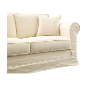 Canapé 2 places en tissu beige - Crowson