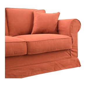 Canapé 2 places en tissu orange - Crowson