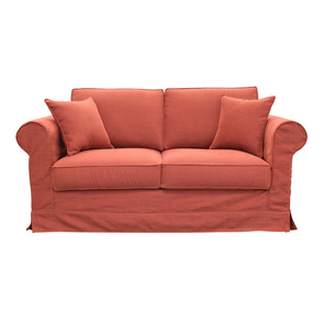 Canapé 2 places en tissu rouge - Crowson