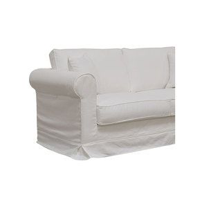 Canapé 3 places en tissu blanc - Crowson
