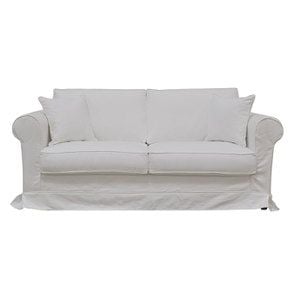Canapé 3 places en tissu blanc - Crowson