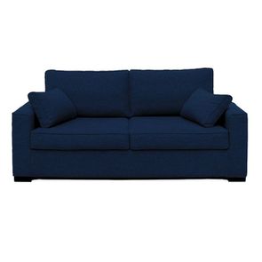 Canapé 3 places en tissu bleu nuit - Malcolm