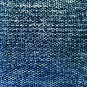 Canapé 2 places fixe en tissu bleu jean - Lewis