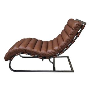 Chaise en cuir marron - Auckland - Visuel n°1