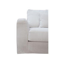 Canapé d'angle 5 places en tissu beige - Baltimore - Visuel n°8