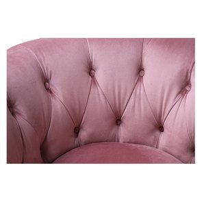 Fauteuil en tissu bicolore rose et fleuri - Victoria - Visuel n°11