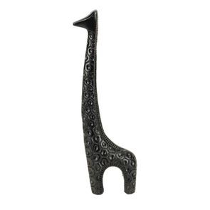 Statue girafe en métal